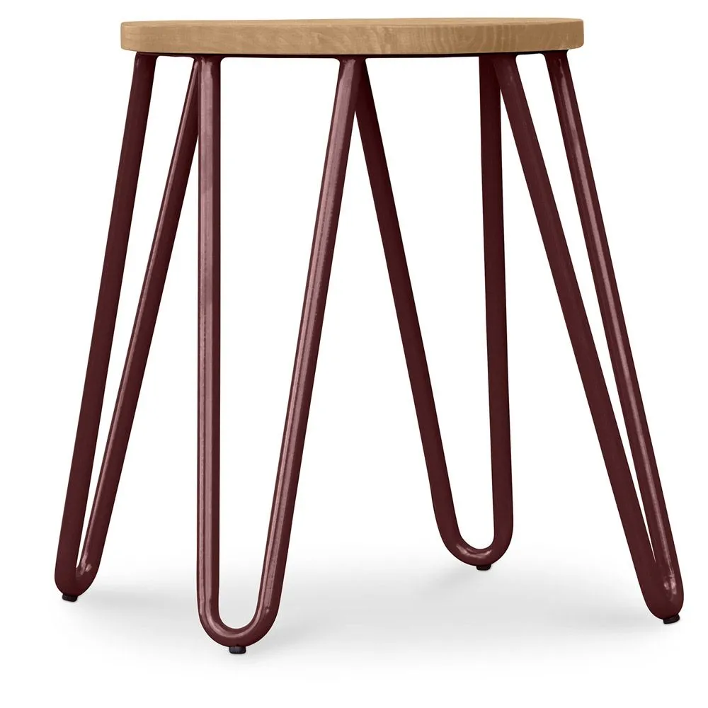 Hairpin Hocker - 42cm - Helles Holz und Metall image 8