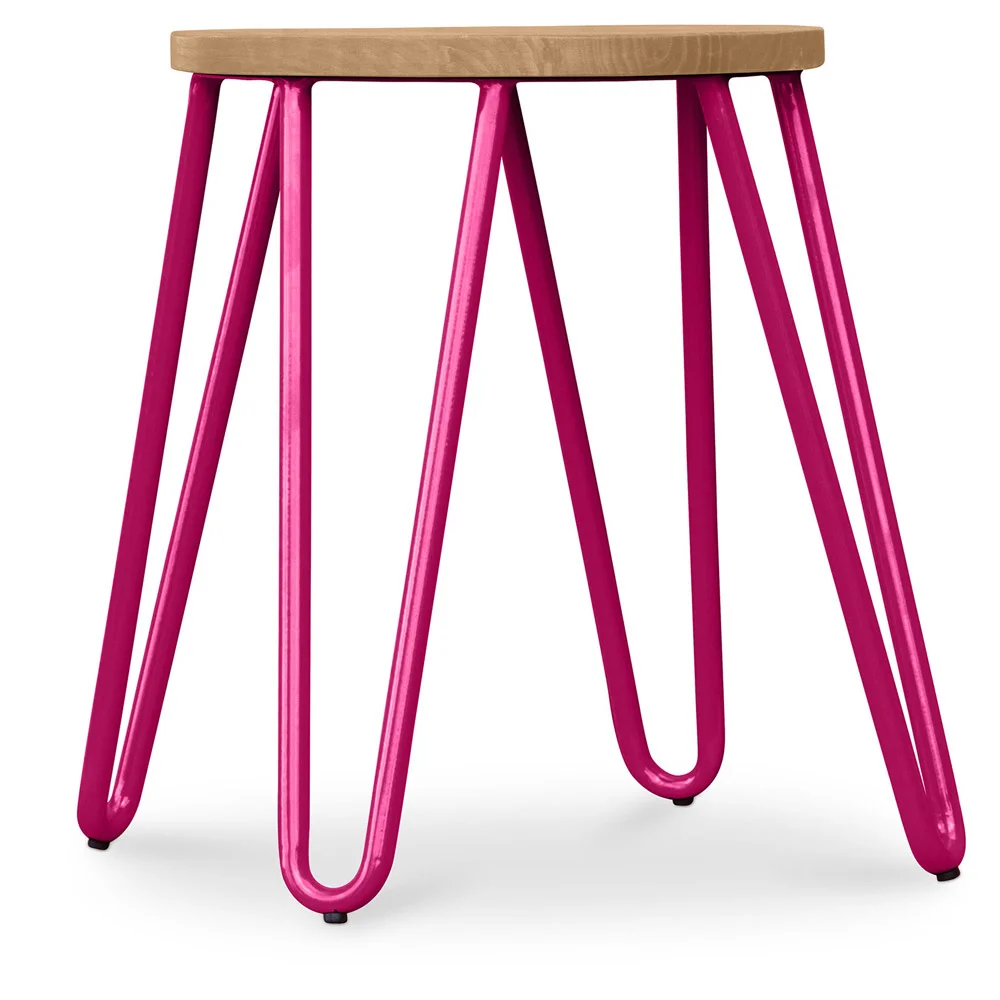 Hairpin Hocker - 42cm - Helles Holz und Metall image 8