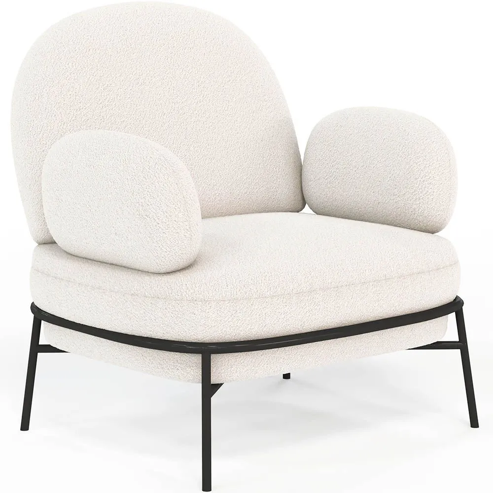 Designer-Sessel - Bezogen mit Bouclé-Stoff - Alia image 8