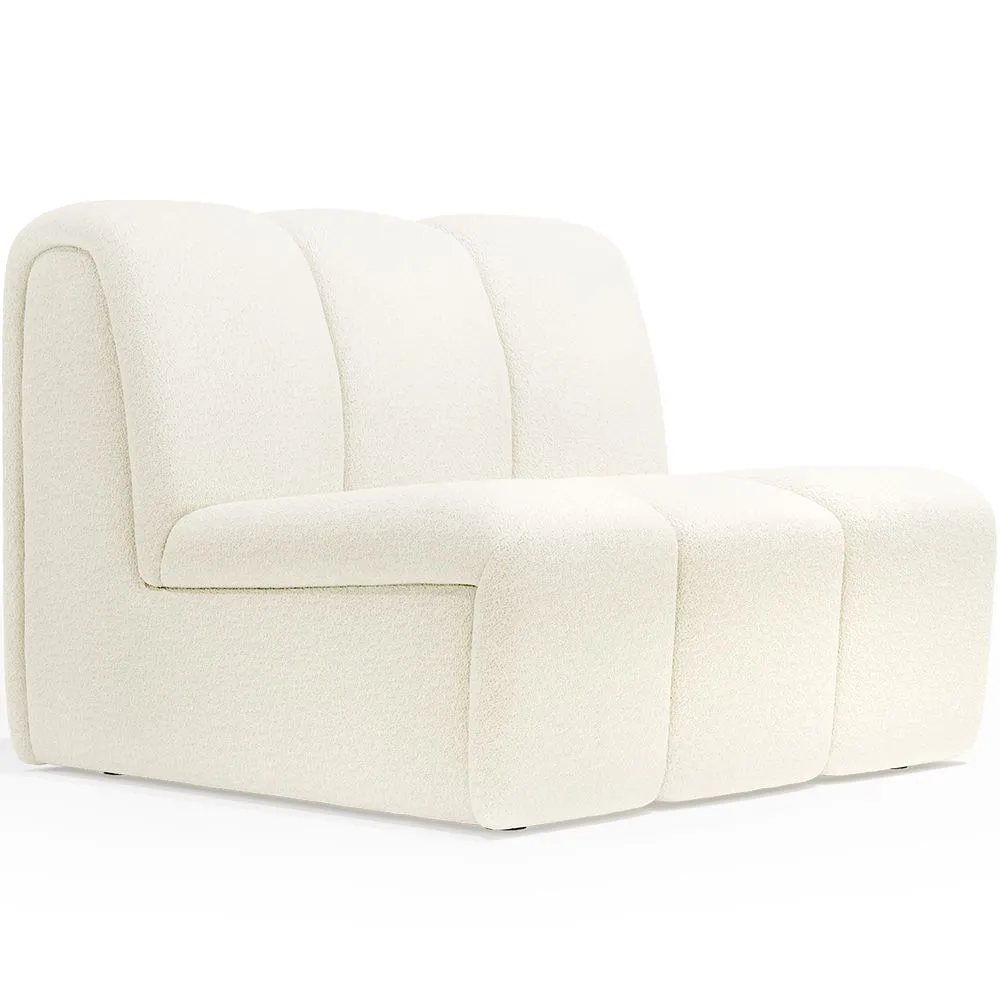 Gerades Modulsofa - Bezogen mit Bouclé-Stoff - Herridon image 8