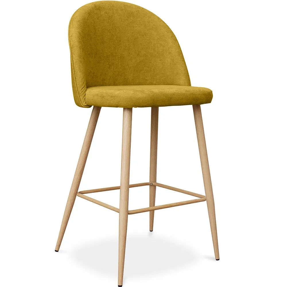 Gepolsterter Hocker aus Stoff - skandinavisches Design - 66cm - Evelyne image 8