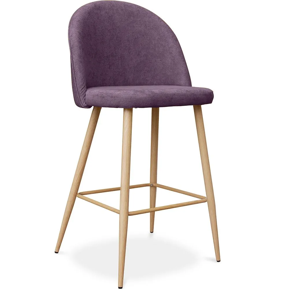 Gepolsterter Hocker aus Stoff - skandinavisches Design - 66cm - Evelyne image 8
