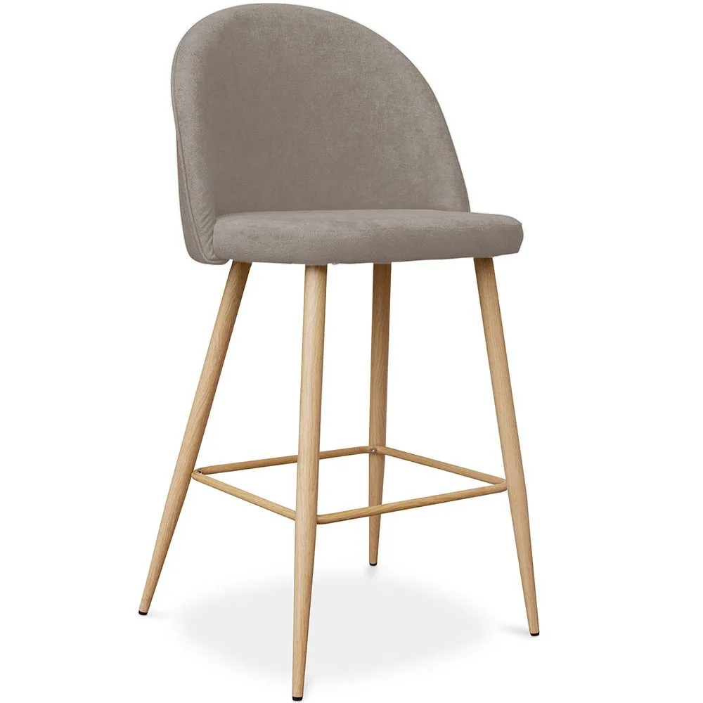 Gepolsterter Hocker aus Stoff - skandinavisches Design - 66cm - Evelyne image 8