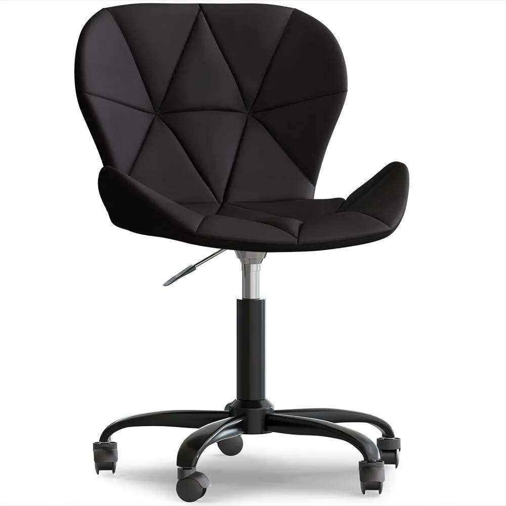  Bürostuhl mit Rädern - Drehstuhl - Kunstlederbezug - Schwarzes Wito-Gestell image 8