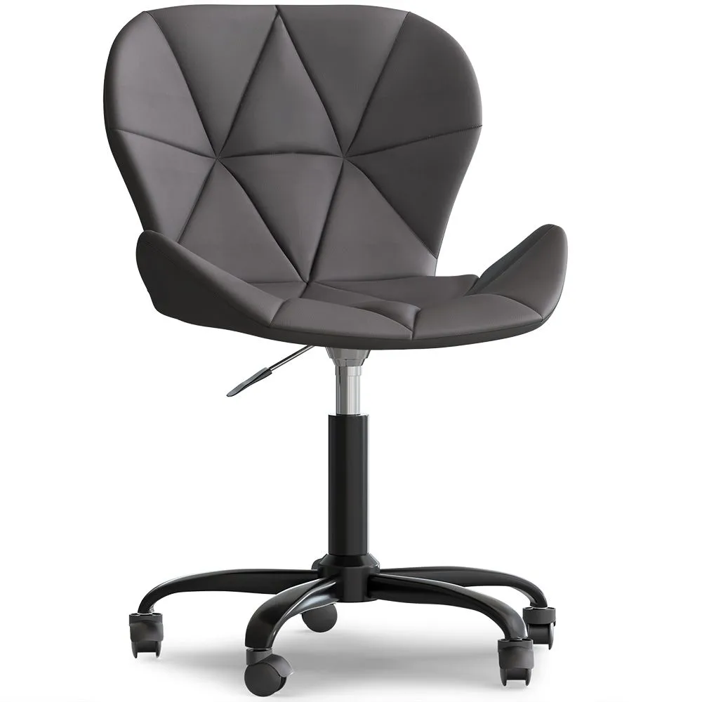  Bürostuhl mit Rädern - Drehstuhl - Kunstlederbezug - Schwarzes Wito-Gestell image 8