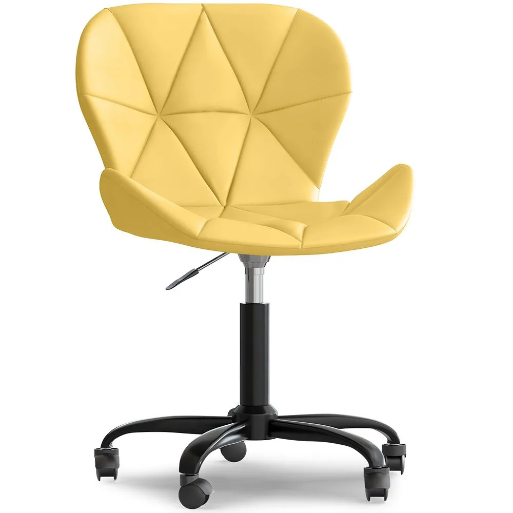  Bürostuhl mit Rädern - Drehstuhl - Kunstlederbezug - Schwarzes Wito-Gestell image 8