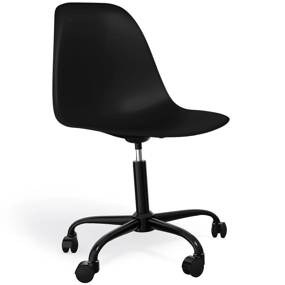 Bürostuhl mit Armlehnen - Rollender Schreibtischstuhl - Schwarzes Gestell Denisse image 8