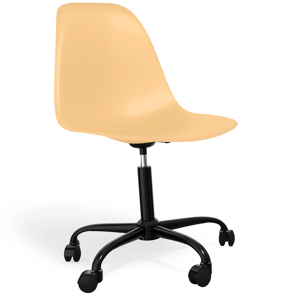 Bürostuhl - Rollbarer Schreibtischstuhl - Schwarzes Gestell - Denisse image 8