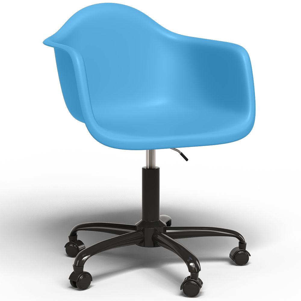 Bürostuhl mit Armlehnen - Drehstuhl mit Rollen - Weston Schwarz Gestell image 8