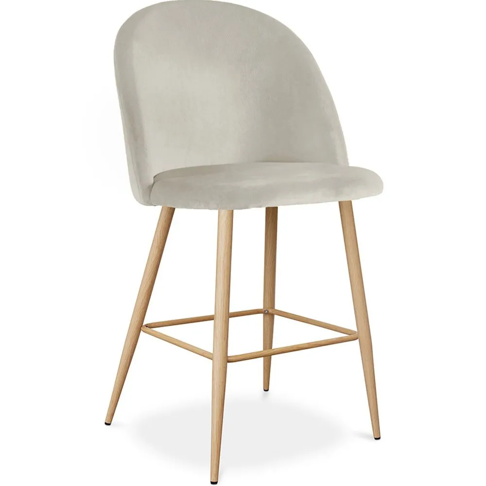 Hocker gepolstert mit Samt - Skandinavisches Design - 66cm - Evelyne image 8