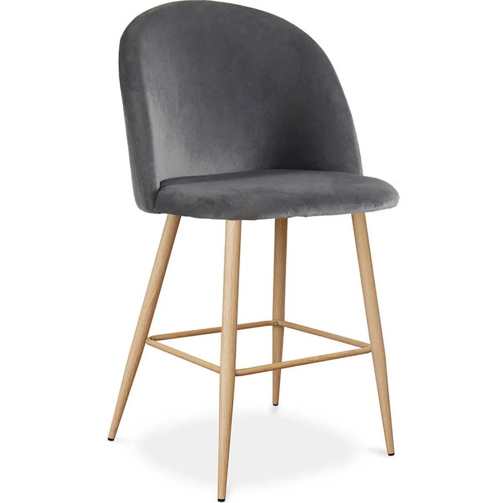 Hocker gepolstert mit Samt - Skandinavisches Design - 66cm - Evelyne image 8