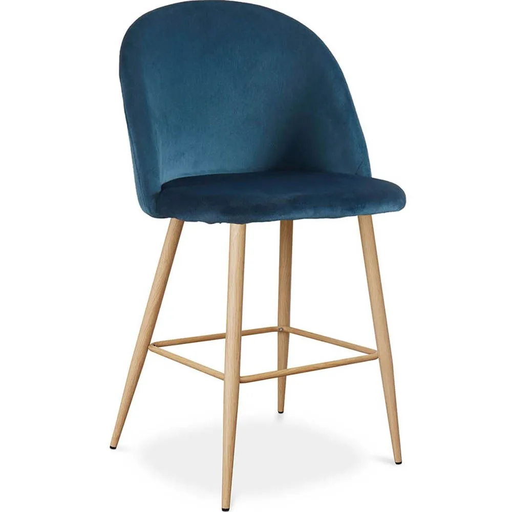 Hocker gepolstert mit Samt - Skandinavisches Design - 66cm - Evelyne image 8