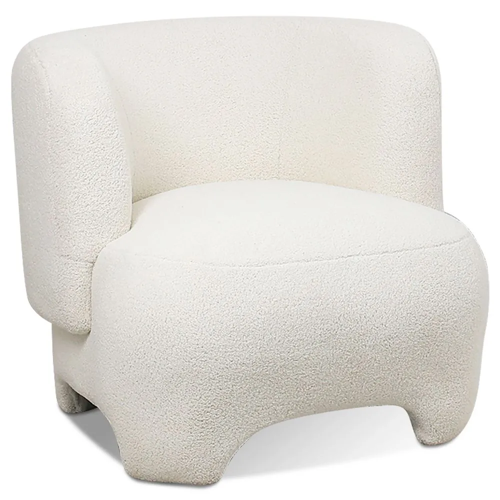 Gepolsterter Sessel - Bouclé-Stoff Lounge-Sessel - Magnolia image 8