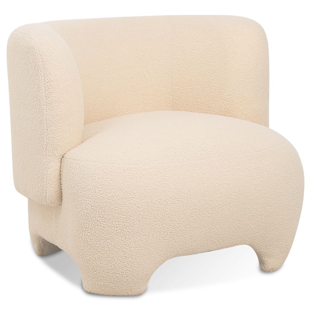 Gepolsterter Sessel - Bouclé-Stoff Lounge-Sessel - Magnolia image 8