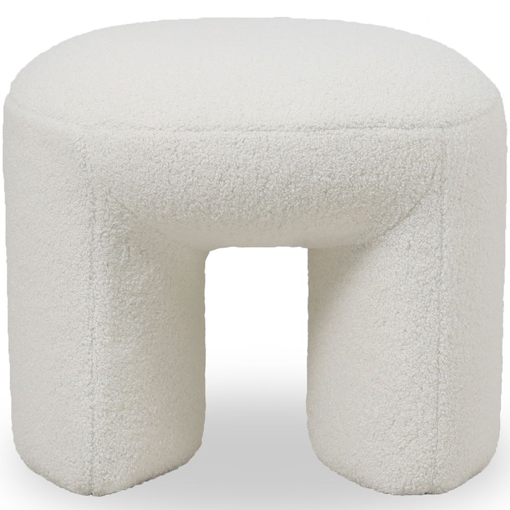 Hocker Gepolstert mit Bouclé-Stoff - Vieire image 8