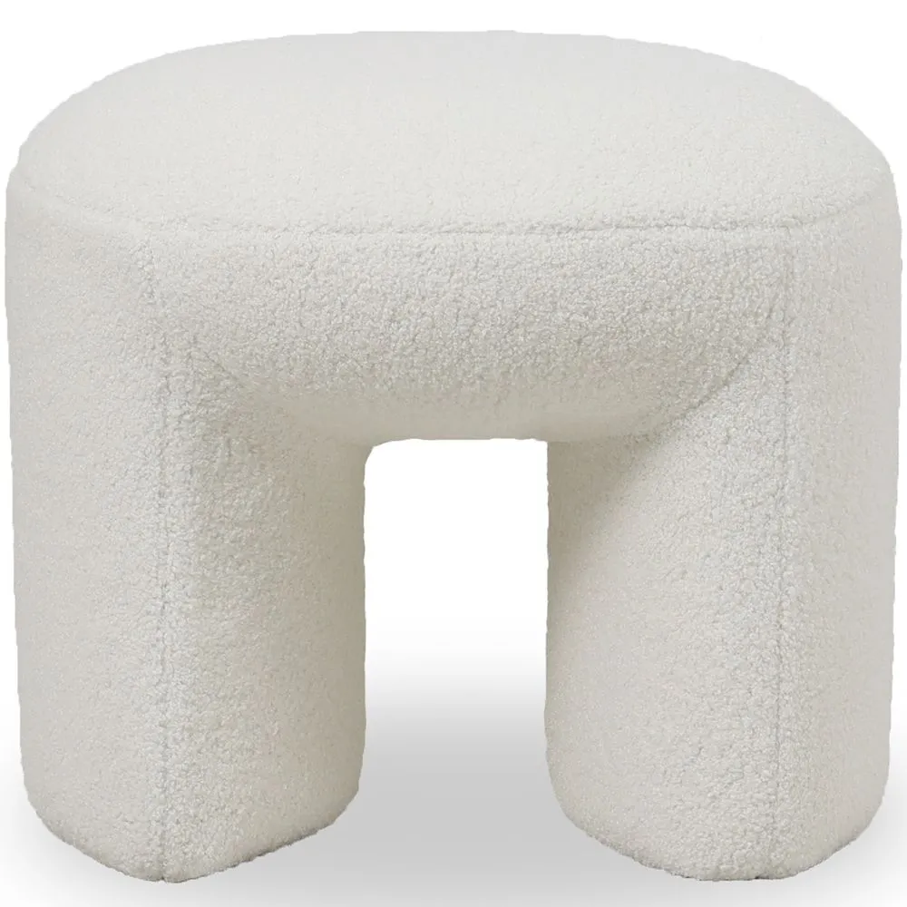 Hocker Gepolstert mit Bouclé-Stoff - Vieire image 8