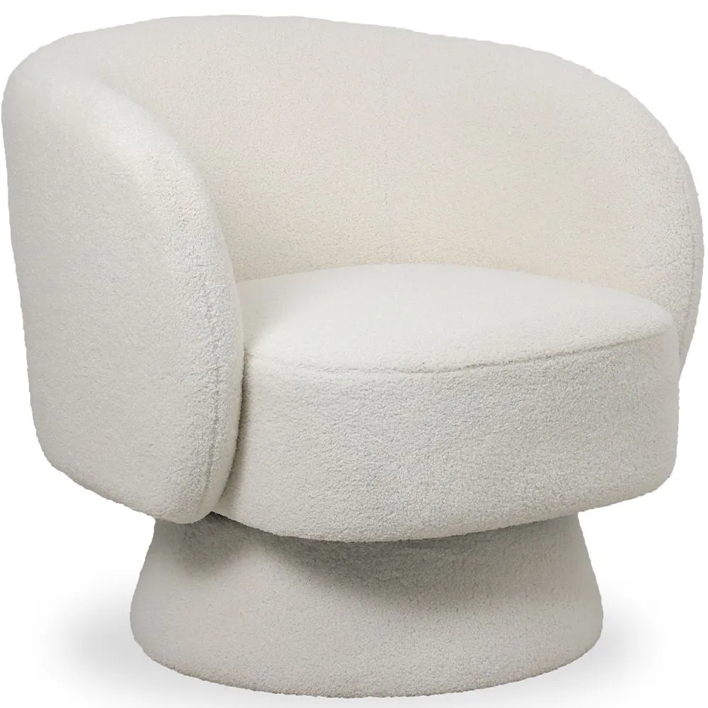 Sessel Bezogen mit Bouclé-Stoff - Gebogenes Design - Dresa image 8