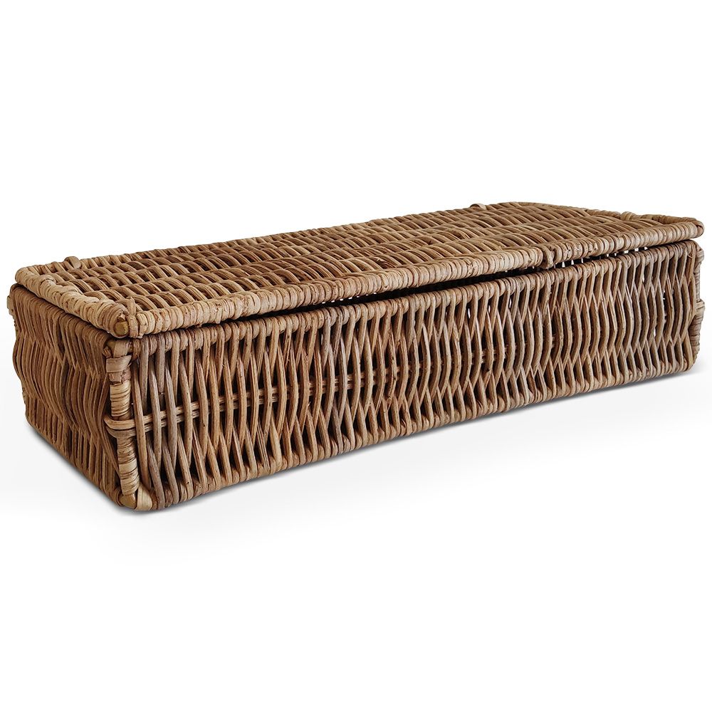 Rattankorb mit Deckel - 26x10CM - Lung image 8