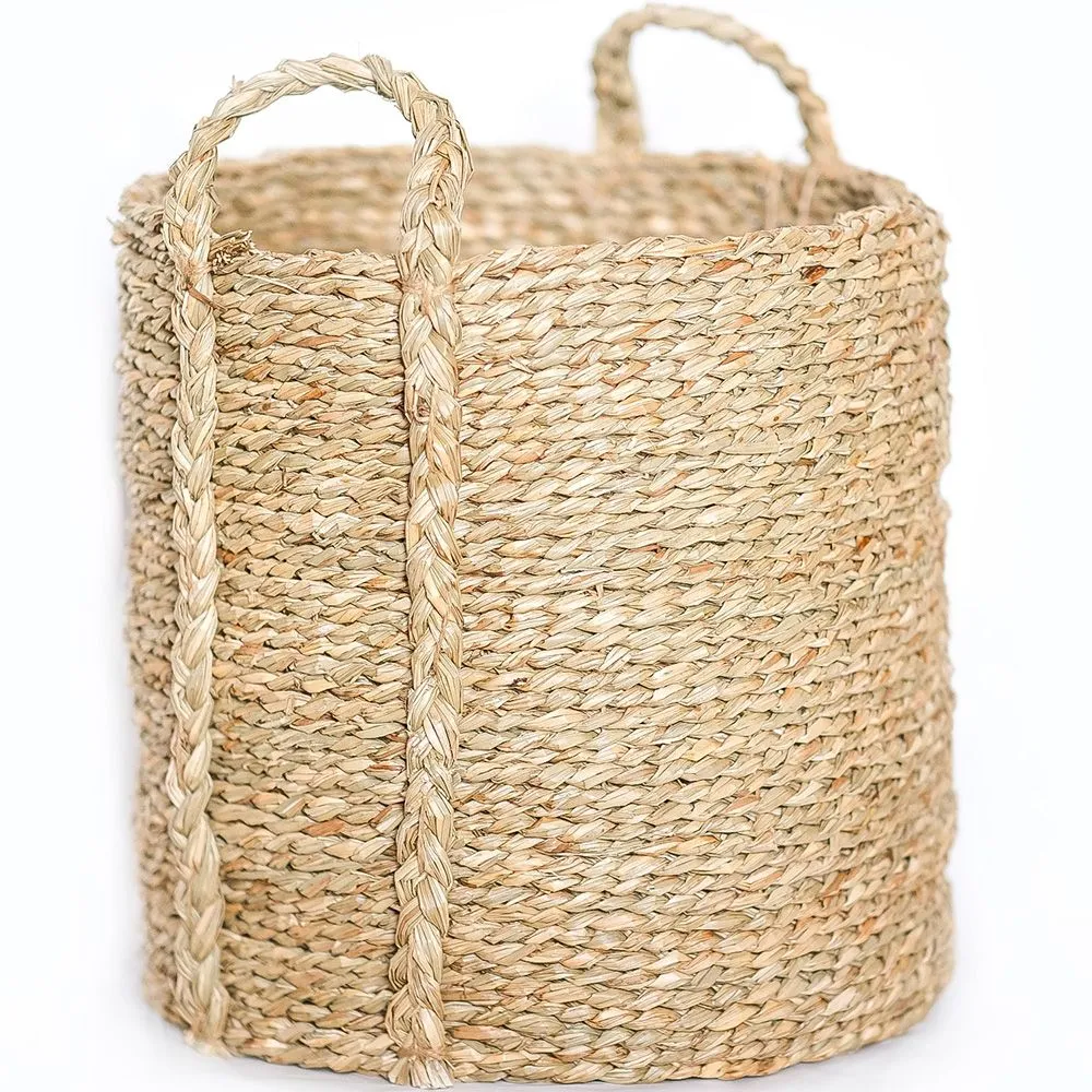 Korb aus Naturfasern mit Griffen - 30x30CM - Taral image 8