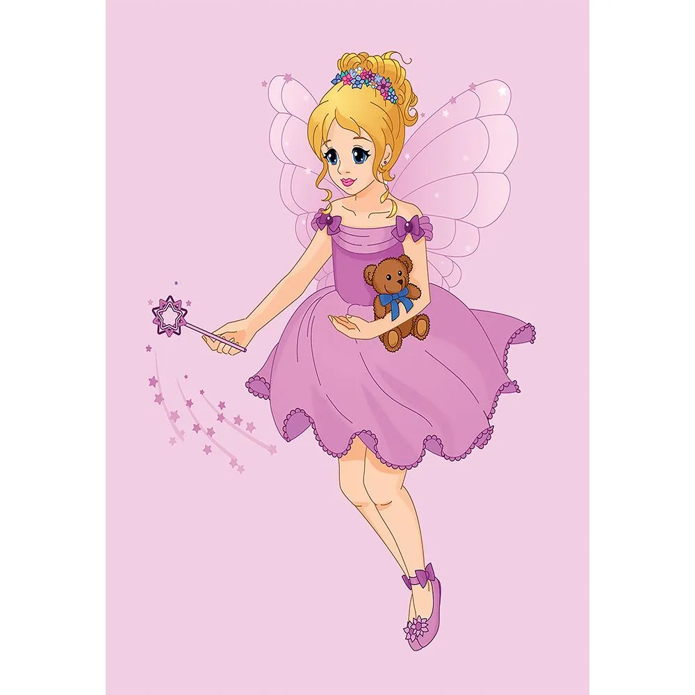 Großer Kinderteppich mit Feen-Design - Rosa (290x200 cm) - Oya image 8
