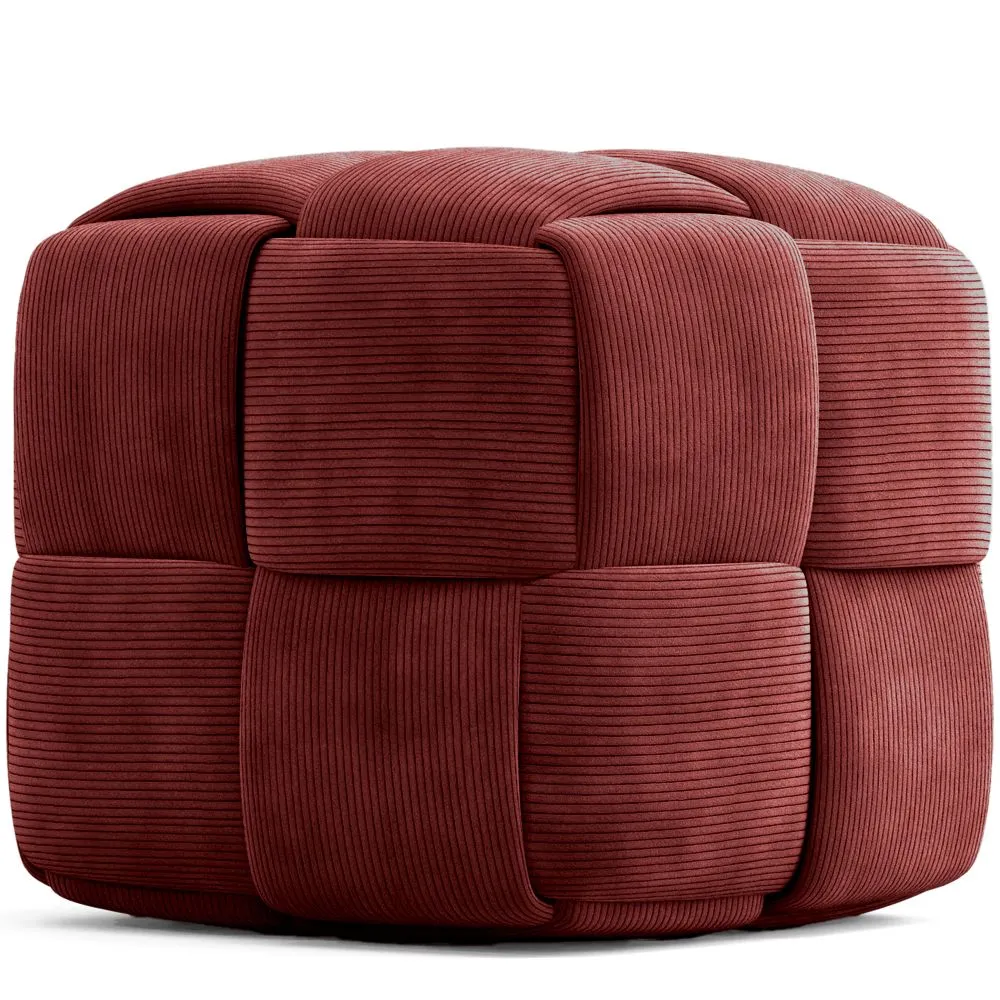 Quadratischer Pouf mit Kord-Bezug - Modernes Design - Cube image 8