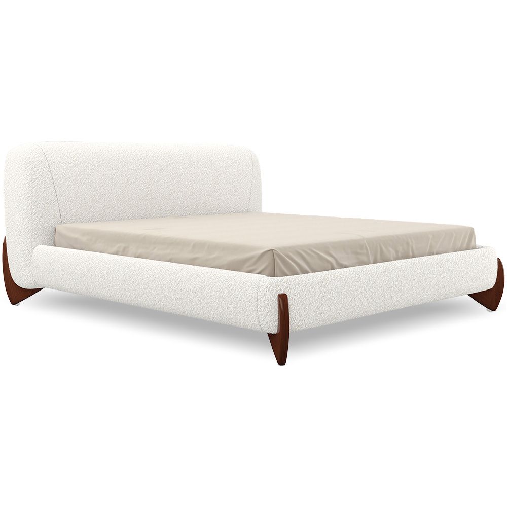 Doppelbett 160x200 CM - Gepolstert in Bouclé Stoff - Dream image 8