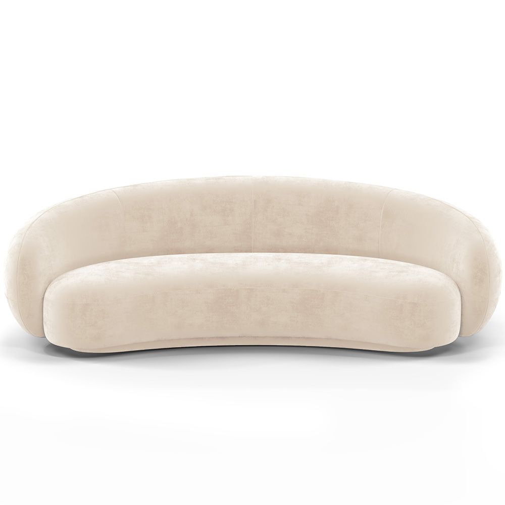 Gebogener Samtsofa - 3/4 Sitze - Souta image 8