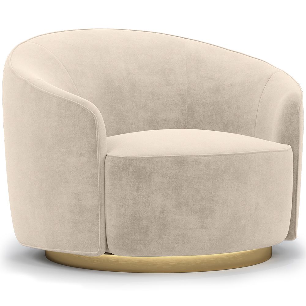 Sessel mit gebogenem Design - Bezug aus Samt - Herina image 8