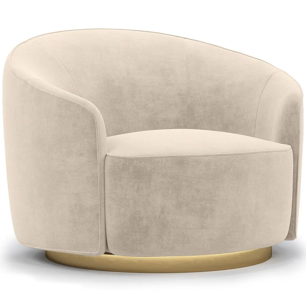 Sessel mit gebogenem Design - Bezug aus Samt - Herina image 8