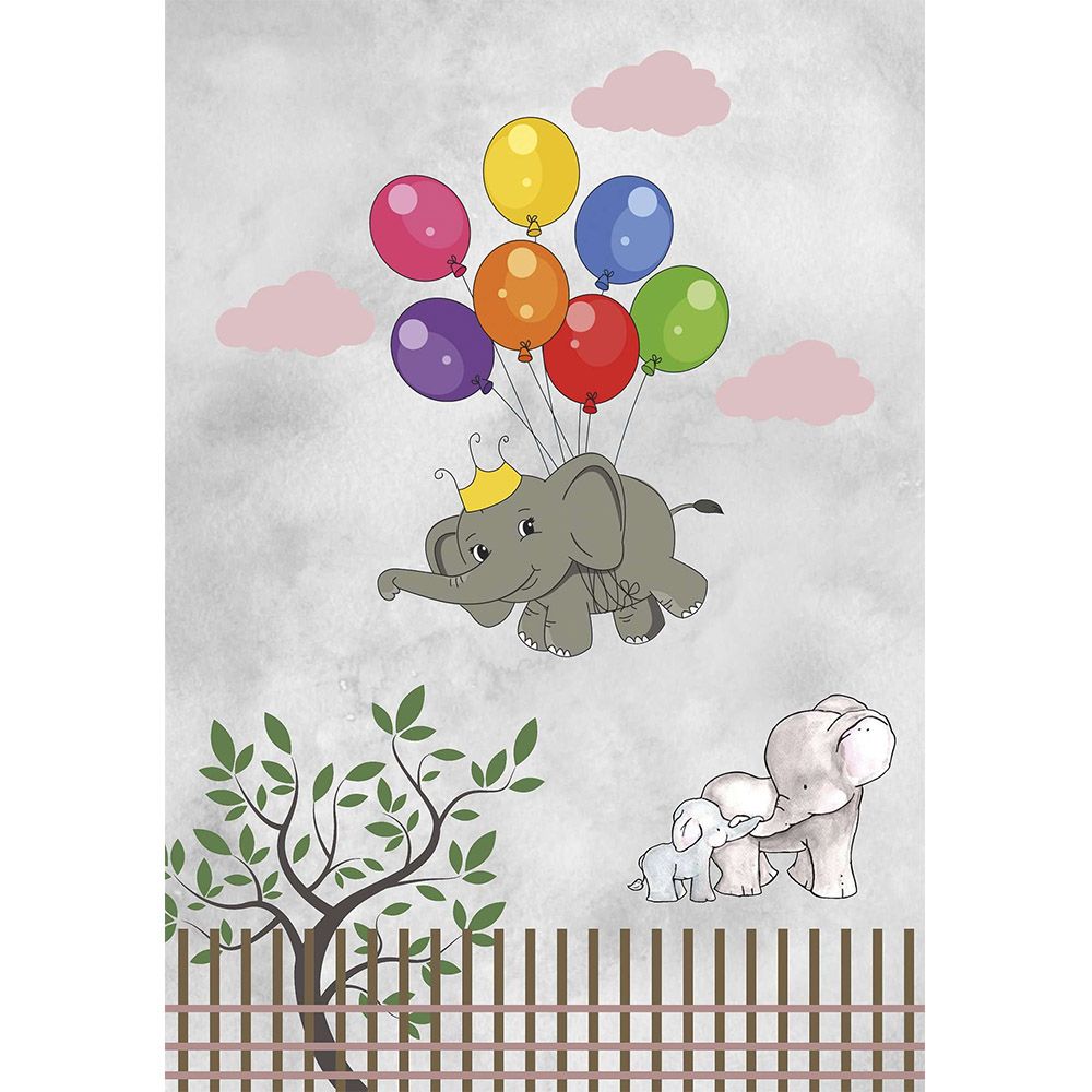 Großer Kinderteppich mit Fliegendem Elefanten-Design - Mehrfarbig (290x200 cm) - Yumal image 8