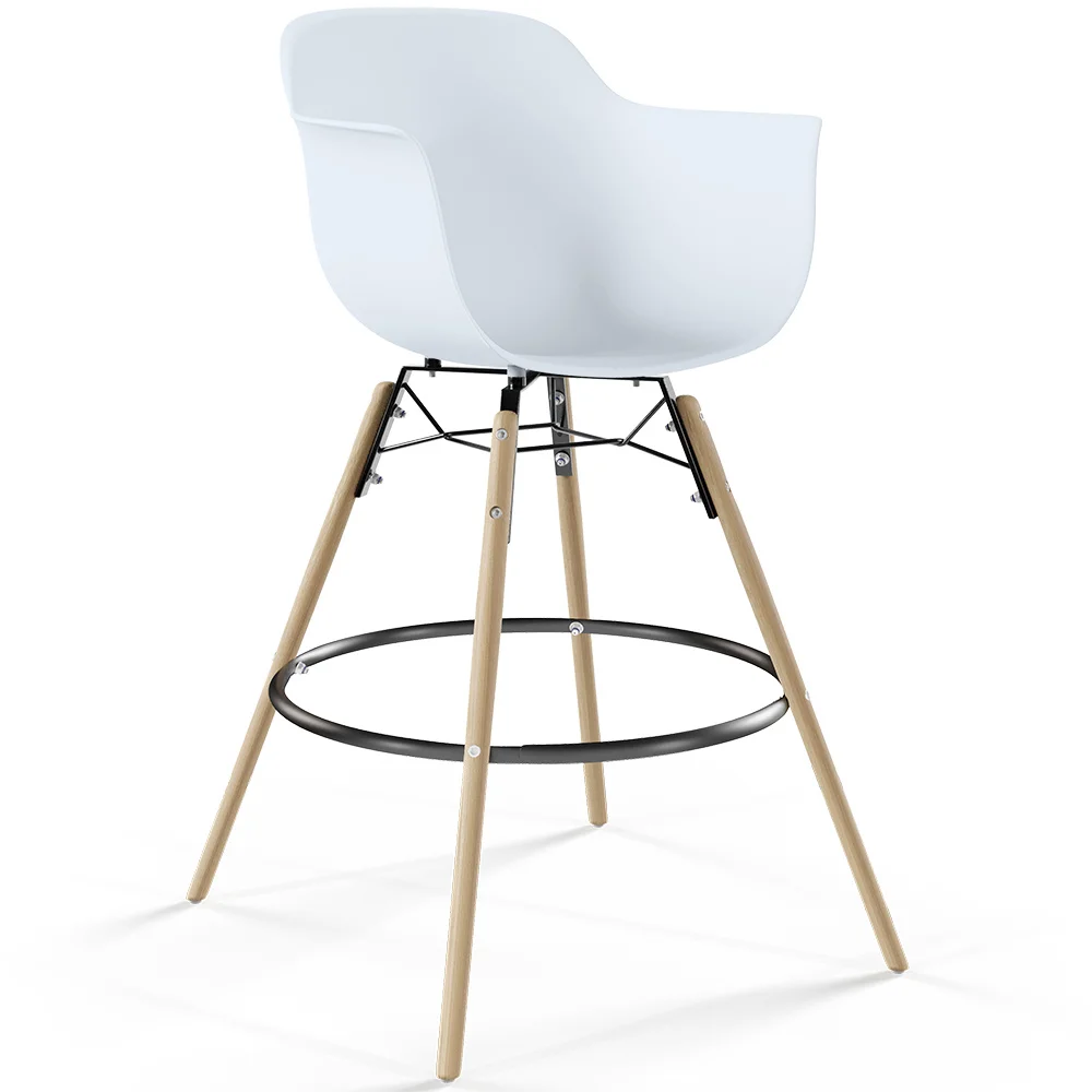 Barhocker im - Skandinavischen Design - Holzbeine - Nordika image 8