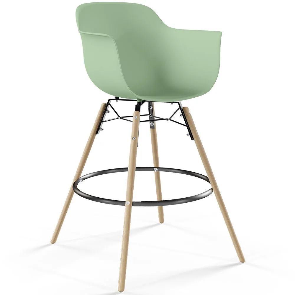 Barhocker im - Skandinavischen Design - Holzbeine - Nordika image 8