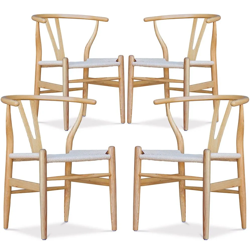 4er-Pack Esszimmerstühle aus Holz - Skandinavischer Stil - Wish image 8
