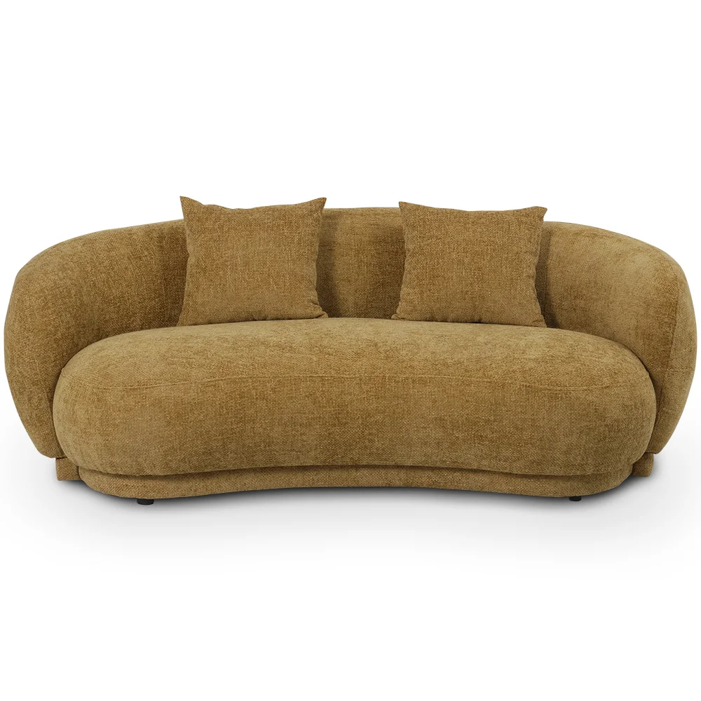 Geschwungenes Zeitgenössisches Stil Design Sofa Gepolstert in Chenille - 3-Sitzer - Geschwungen image 8