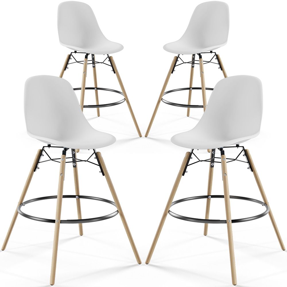 Barhocker - Skandinavisches Design - Holzbeine - 4er-Set - Skögur image 8