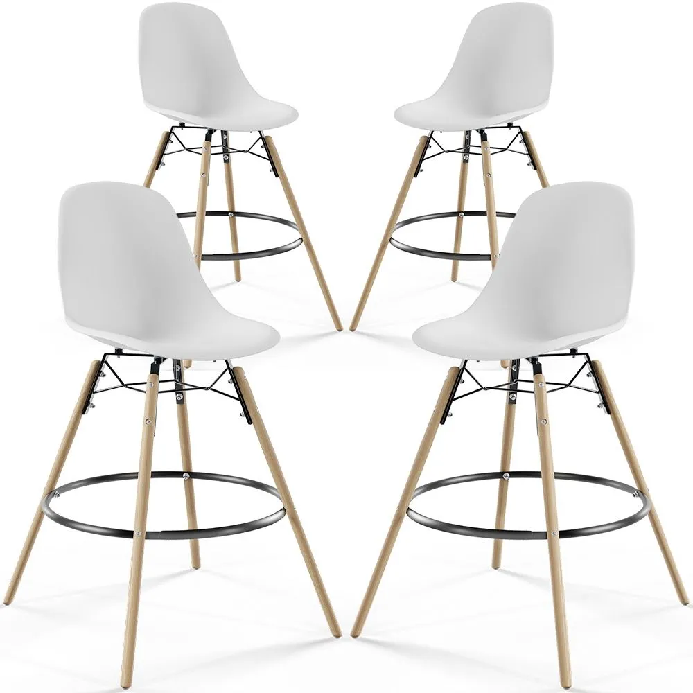 Barhocker - Skandinavisches Design - Holzbeine - 4er-Set - Skögur image 8