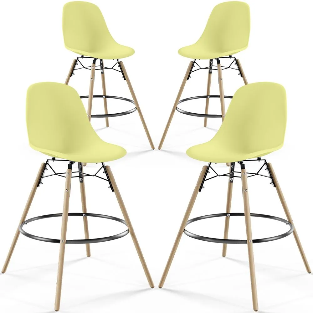 Barhocker - Skandinavisches Design - Holzbeine - 4er-Set - Skögur image 8
