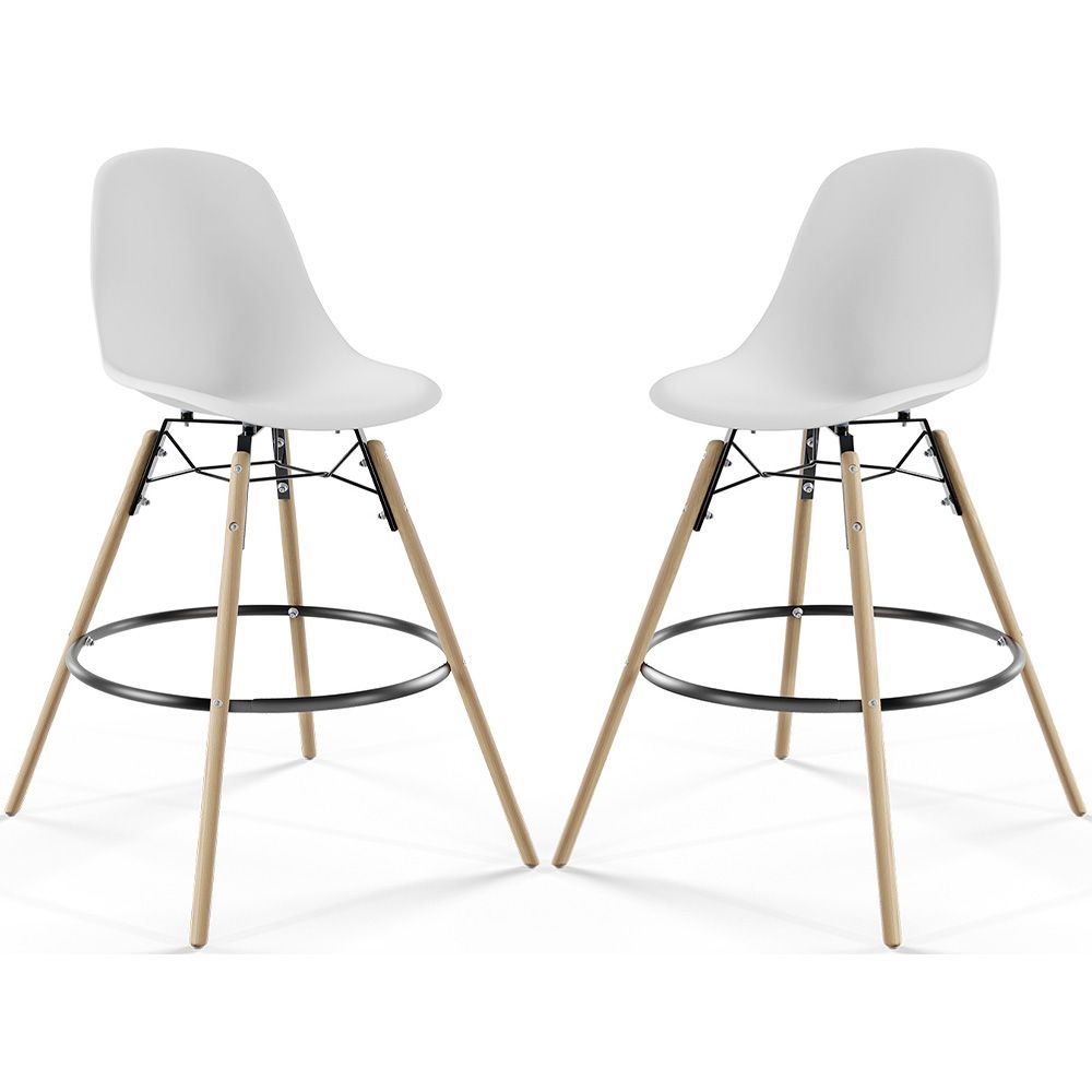 Barhocker - Skandinavisches Design - Holzbeine - 2er-Set - Skögur image 8