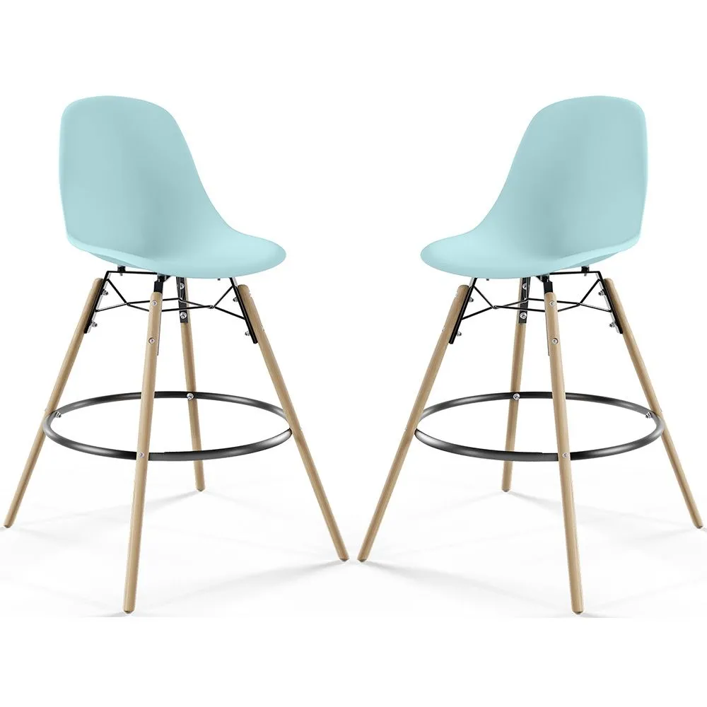 Barhocker - Skandinavisches Design - Holzbeine - 2er-Set - Skögur image 8