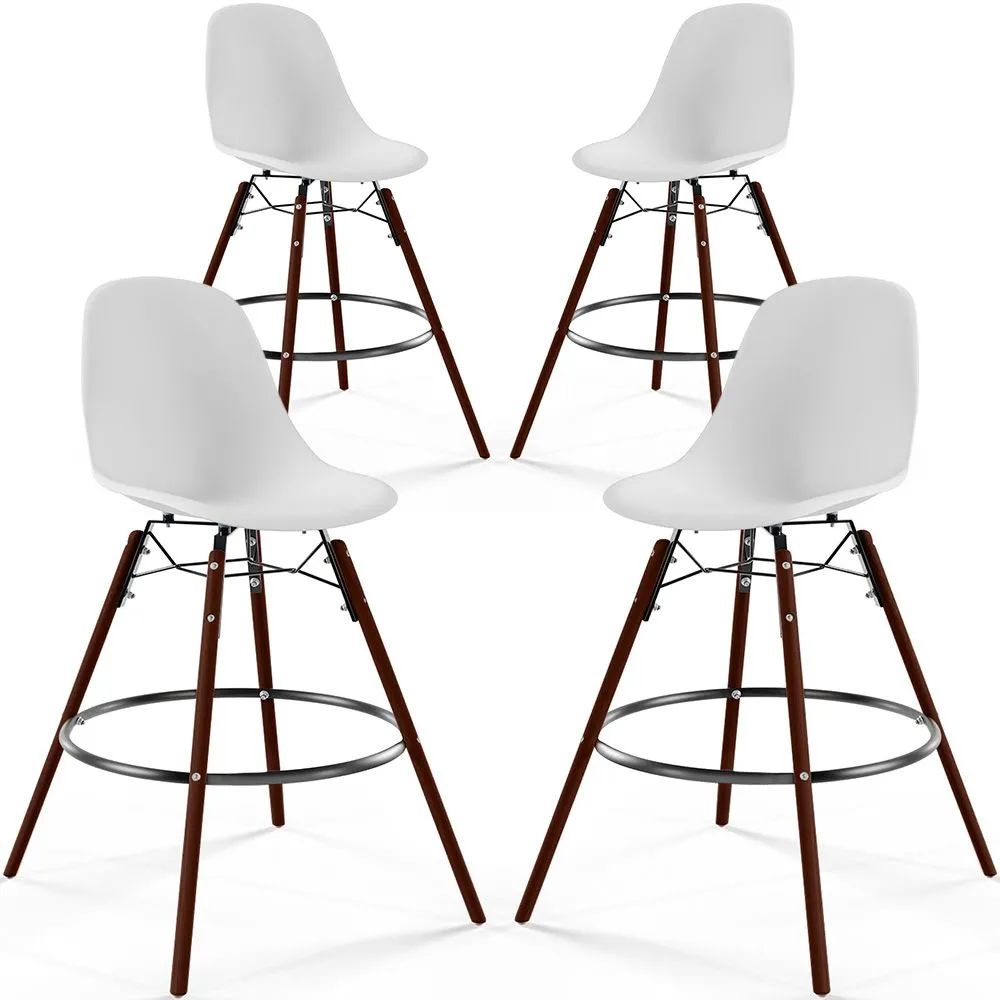 Esszimmerhocker - Skandinavisches Design - Dunkle Holzbeine - 4er-Set - Skögur image 8