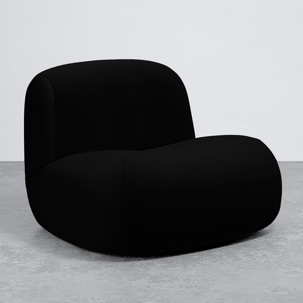 Moderner Minimalistischer Sessel mit Geschwungenem Design und Samtbezug - Komfort und Zeitgenössischer Stil - Büba image 8