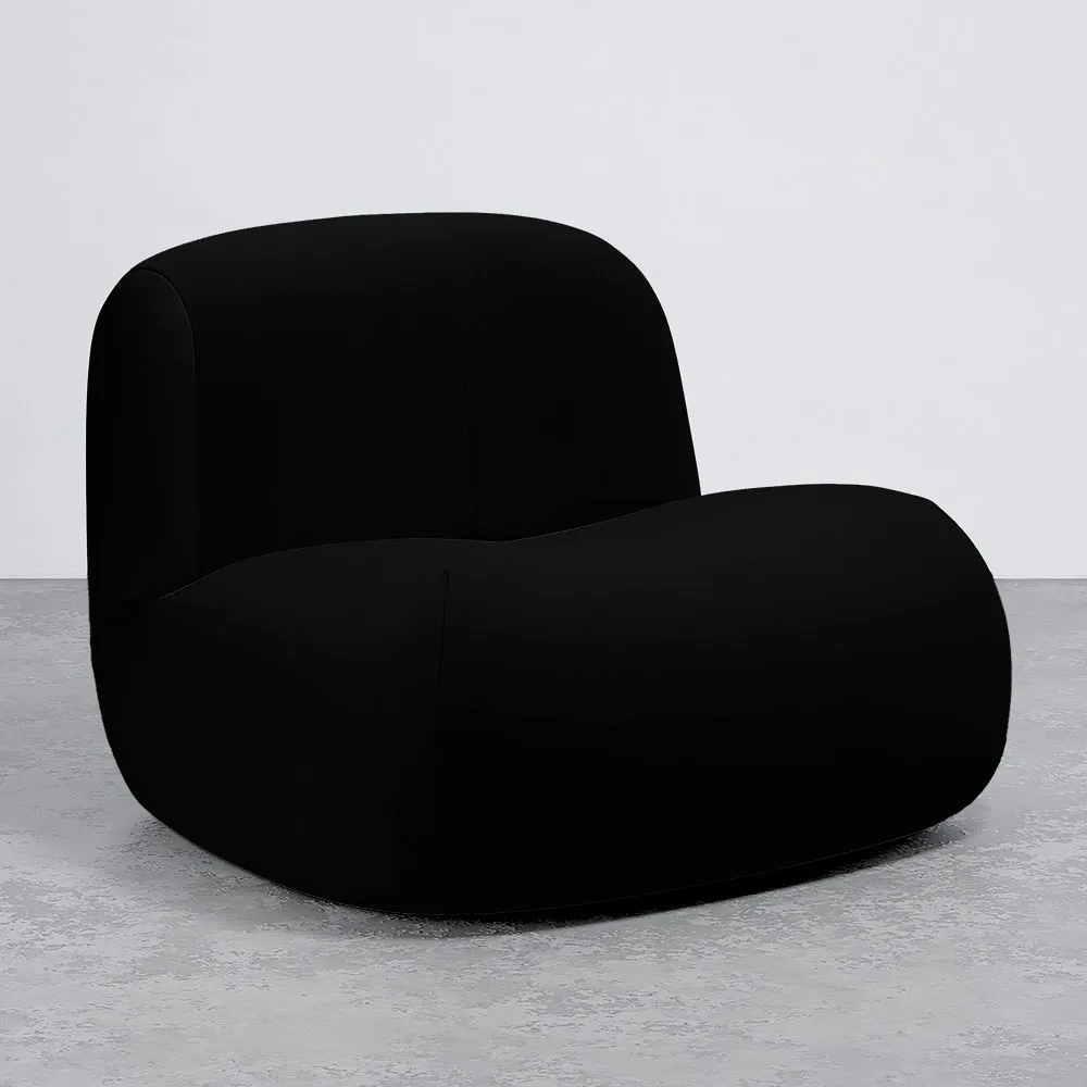 Moderner Minimalistischer Sessel mit Geschwungenem Design und Samtbezug - Komfort und Zeitgenössischer Stil - Büba image 8