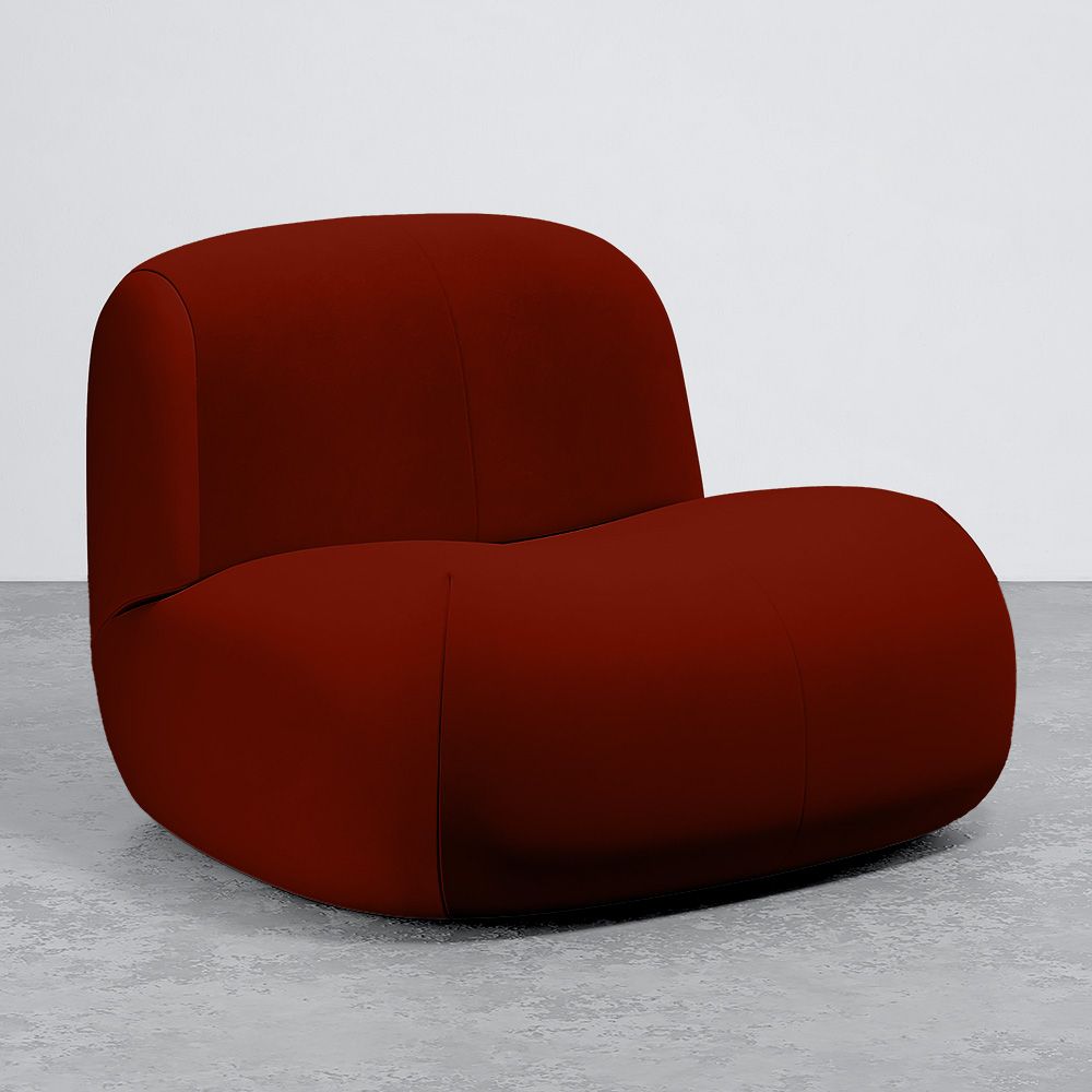 Moderner Minimalistischer Sessel mit Geschwungenem Design und Samtbezug - Komfort und Zeitgenössischer Stil - Büba image 8