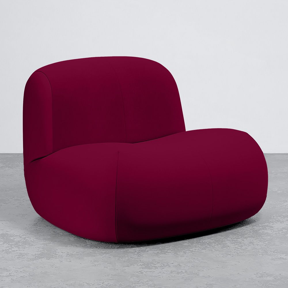Moderner Minimalistischer Sessel mit Geschwungenem Design und Samtbezug - Komfort und Zeitgenössischer Stil - Büba image 8