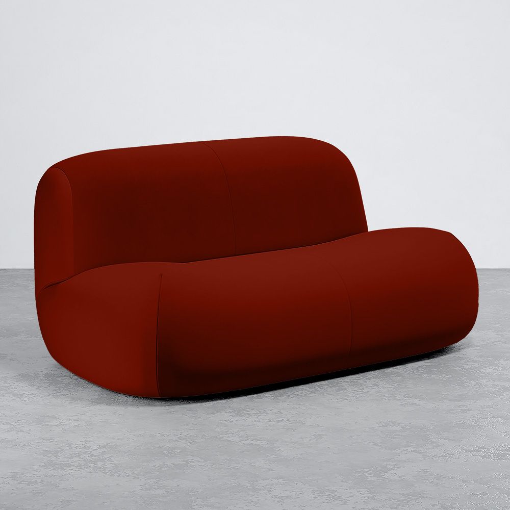 Modernes Minimalistisches Sofa mit Geschwungenem Design und Samtbezug - Komfort und Zeitgenössischer Stil - Büba image 8