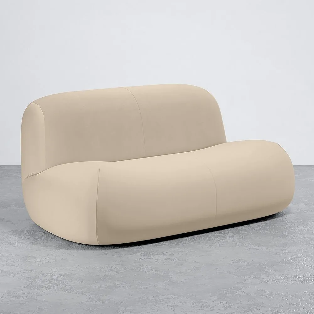 Modernes Minimalistisches Sofa mit Geschwungenem Design und Samtbezug - Komfort und Zeitgenössischer Stil - Büba image 8