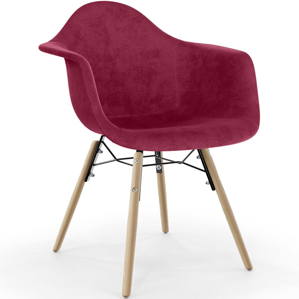 Esszimmerstuhl aus Samt - Skandinavisches Design und Holzbeine - Nordika image 8