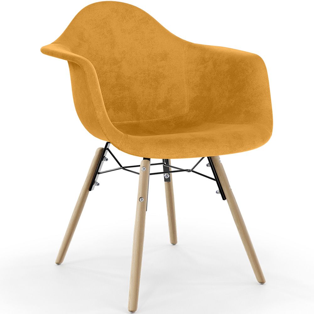 Esszimmerstuhl aus Samt - Skandinavisches Design und Holzbeine - Nordika image 8