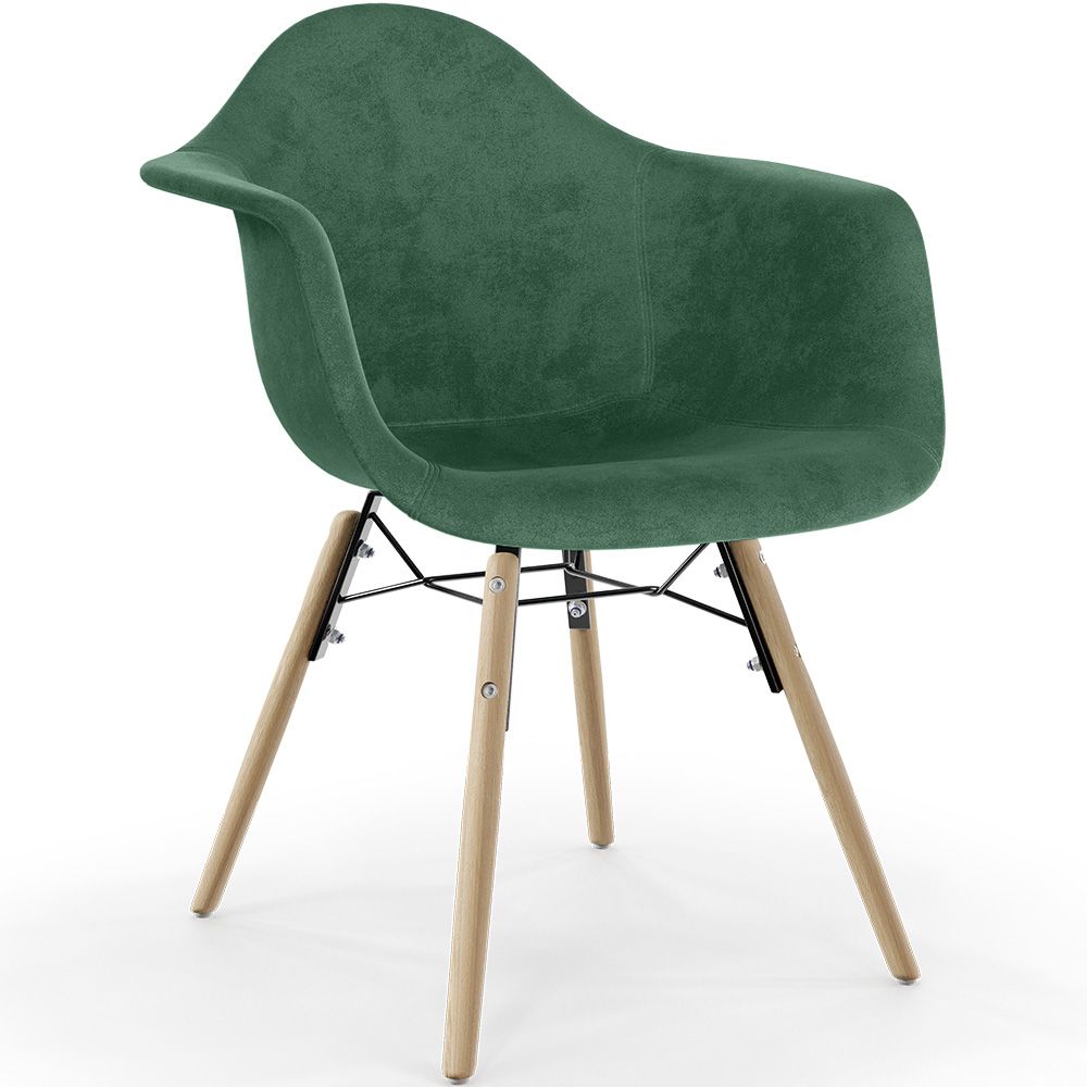 Esszimmerstuhl aus Samt - Skandinavisches Design und Holzbeine - Nordika image 8