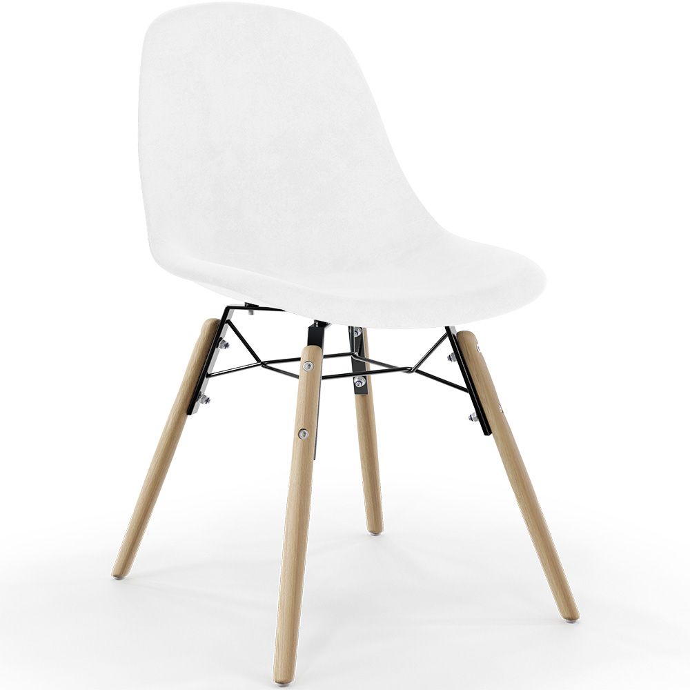 Esszimmerstuhl aus Samt - Skandinavisches Design und Holzbeine - Skögur image 8